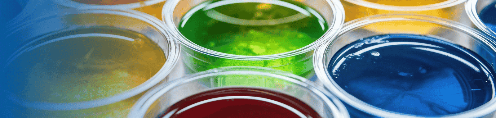 Food colouring and dye testing in a laboratory